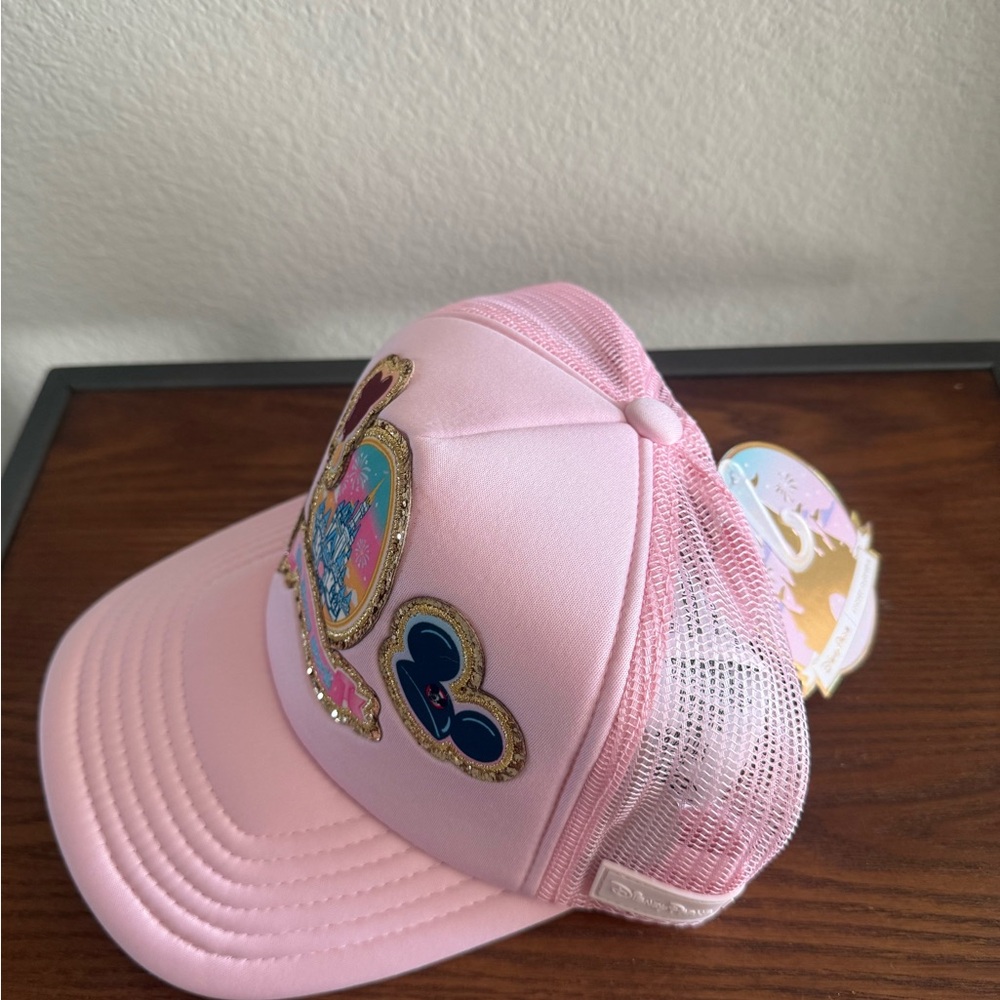 NWT Stoney Clover Lane Disney World Pink Castle Patch Adjustable Trucker Hat - Picture 4 of 4